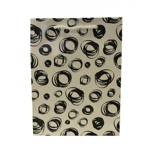 Пакет подарочный ламинированный(135x180x60мм) (Black-White/Черно-белый) - 4