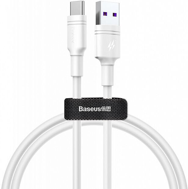 Кабель Baseus Double-Ring Huawei Quick Charge Cable USB For Type-C 5A 2m CATSH-C02 (White) 